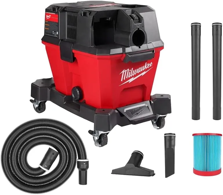 . Milwaukee M18 Fuel 6 Gallon Wet/Dry Vacuum - No Charger, No Battery, Bare Tool Only