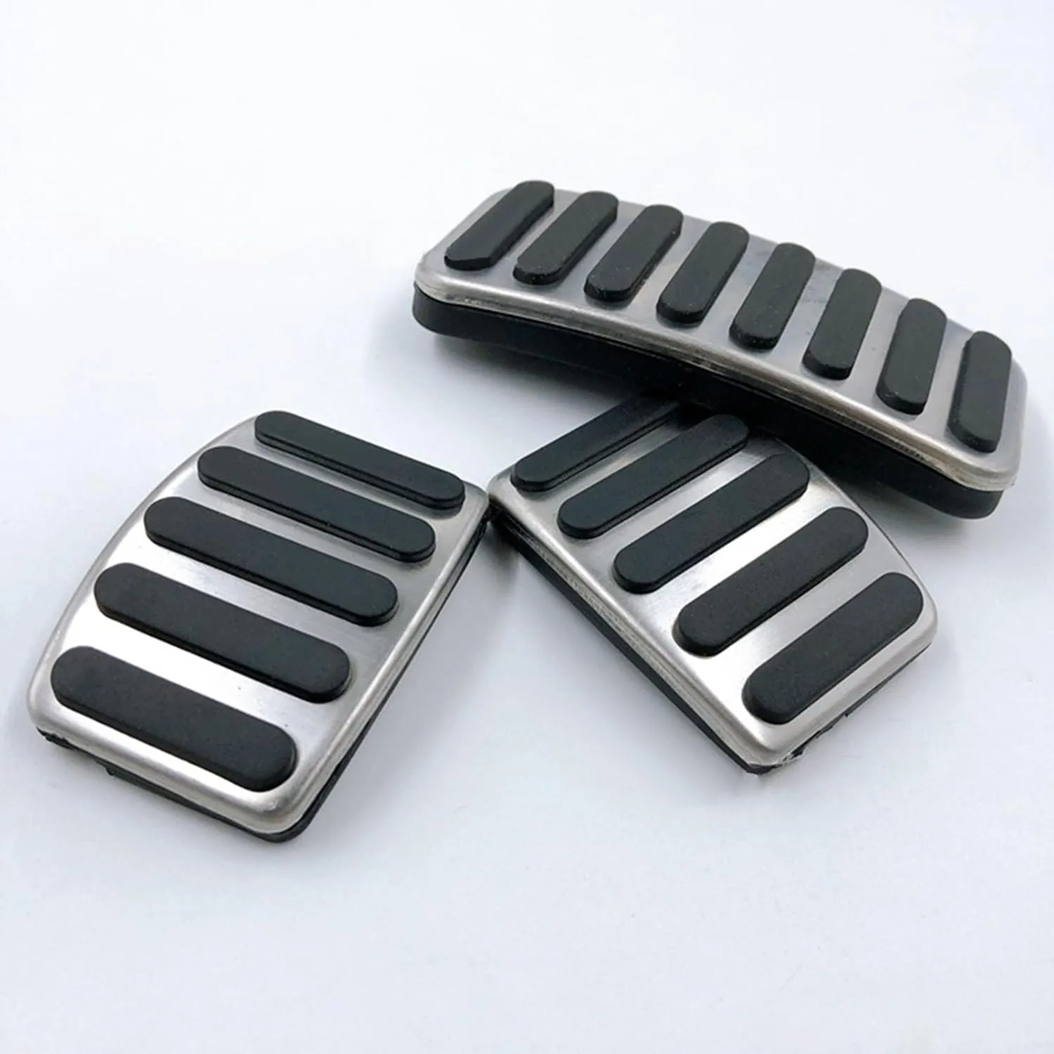 1 Set Car Accelerator Pedal Covers, Compatible with Suzuki Vitra Alivio SX4, Clutch Pedals Anti-Skid Brake Pedals Auto Aluminum Pedal Covers, Set 2
