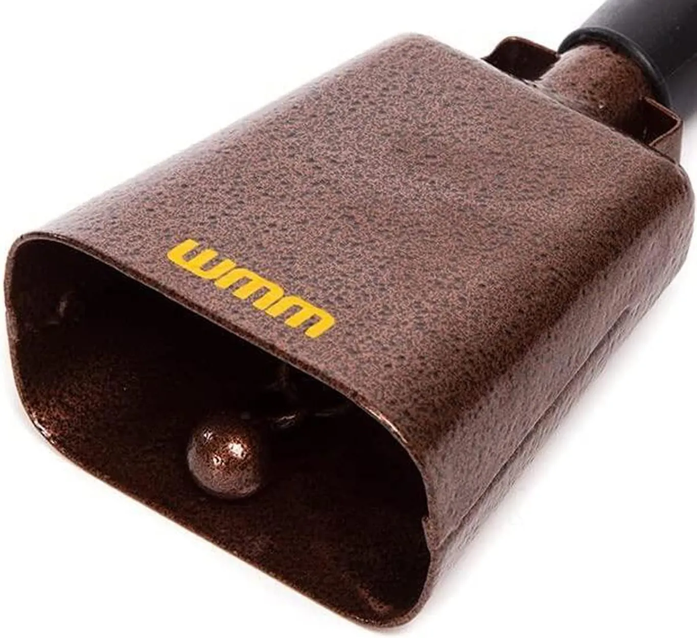 10 Inch Steel Cowbell with Handle Cheering Bell for Sports Events Large Solid School Bells & Chimes Percussion Musical Instruments Call Bell Alarm(Copper)