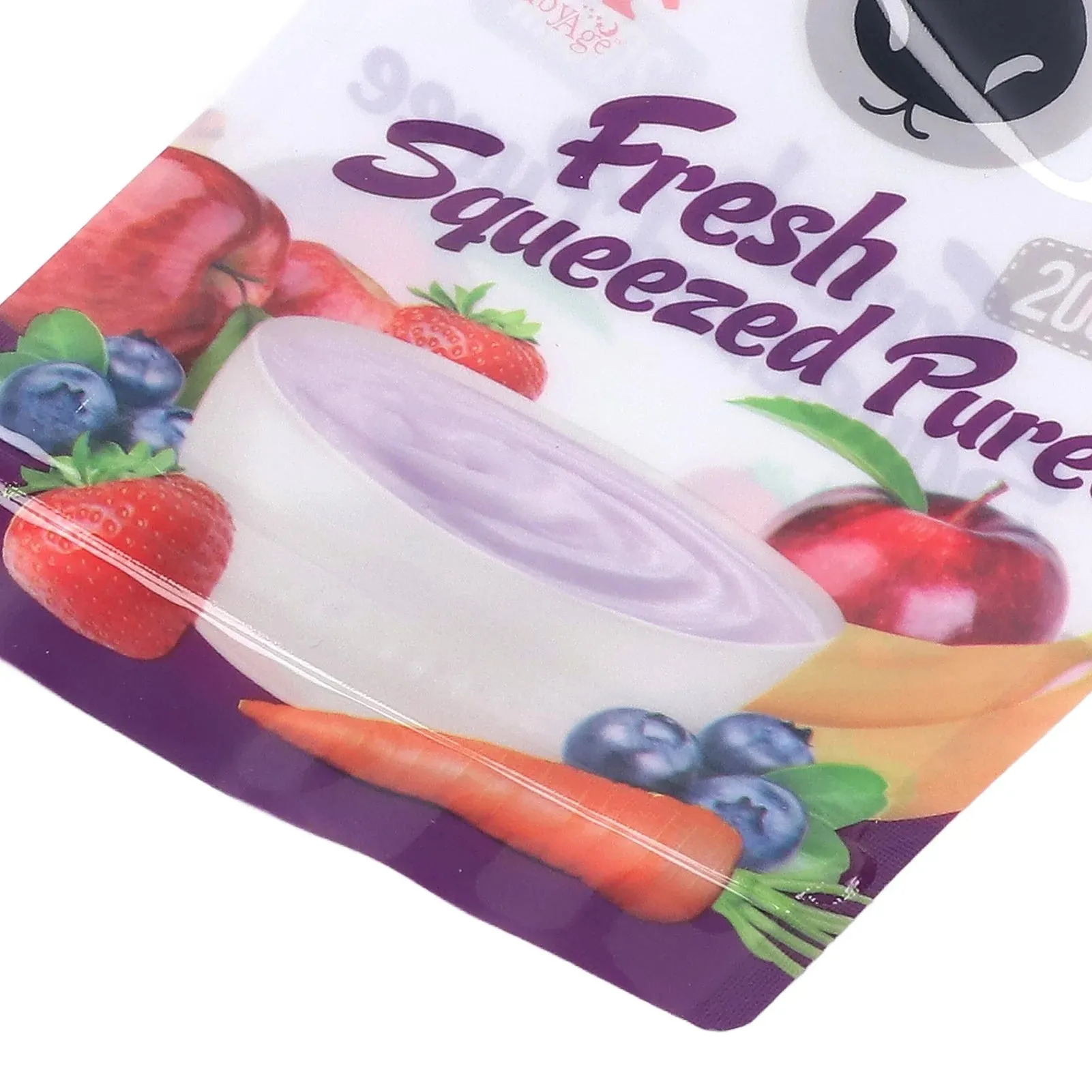 10 Pack Reusable 200ml Baby Food Pouches - Refillable, Portable, Squeeze Pouches for Fruit Puree Storage