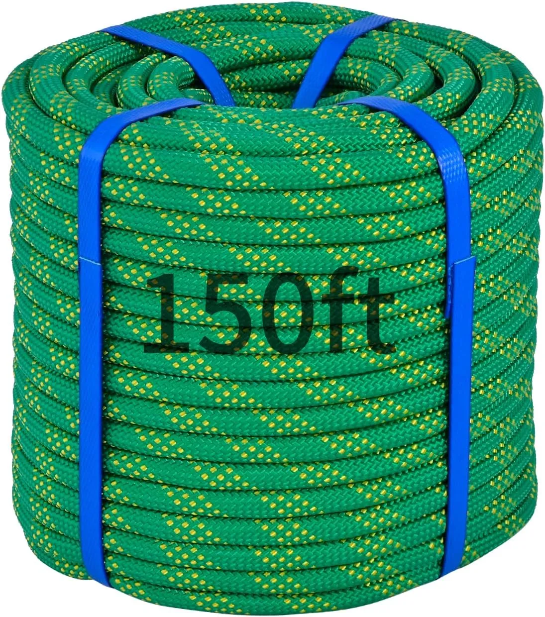 150Ft 1/2 Inch Heavy Duty Climbing Rope - for Tree Swing, Pulling, Outdoor & Gym Use (Green)