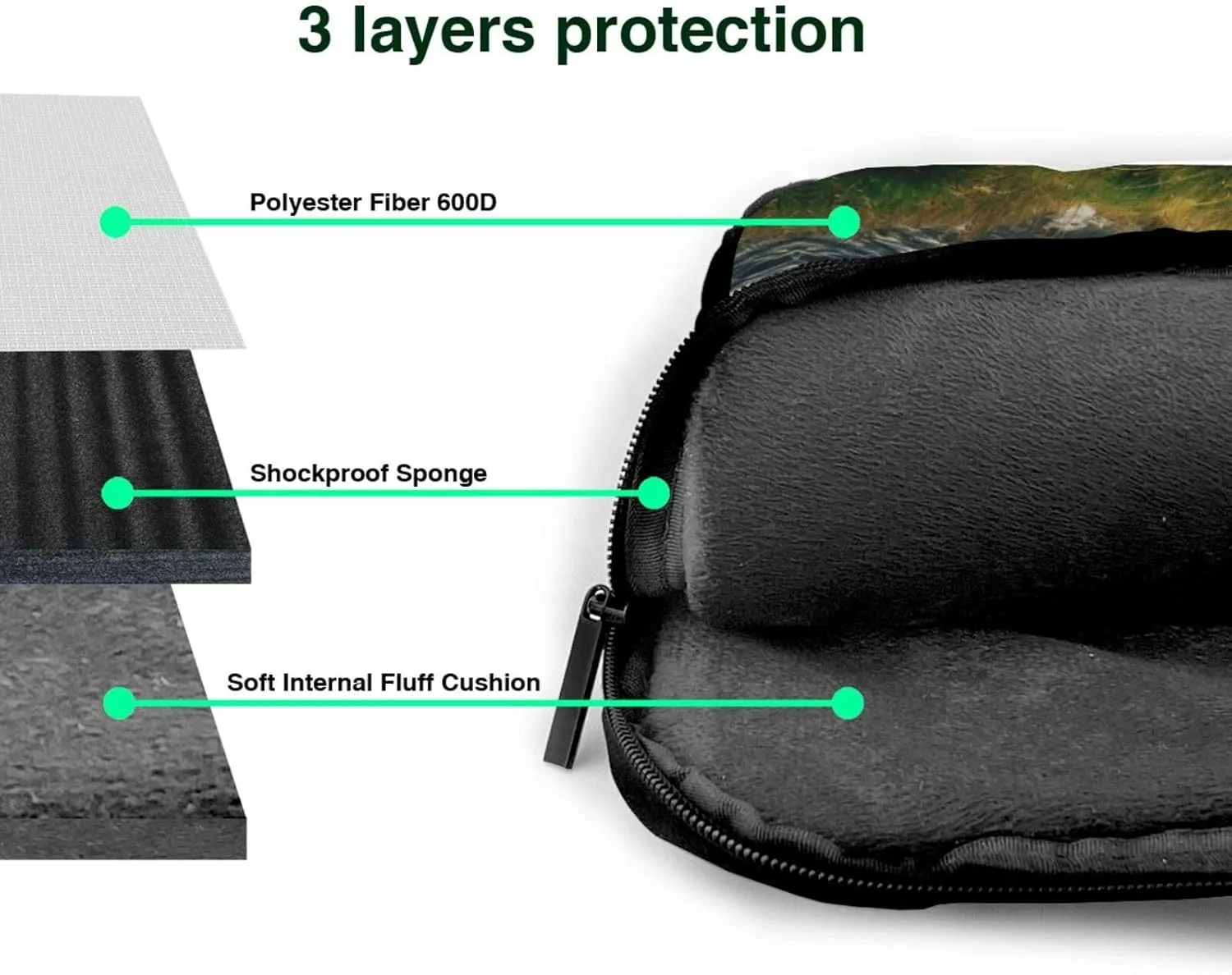 15.6-Inch Laptop Computer And Tablet Shoulder Bag Carrying Case,Business Casual,Outdoors Clare The Cliffs Print