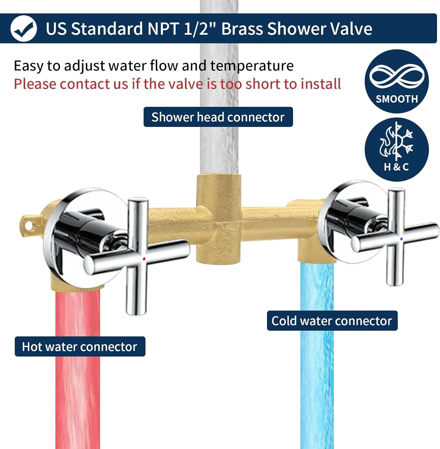 2 Handle Shower Faucet Shower System Complete 2 in 1 Shower Combo Set with Handheld Showerhead Shower Trim Kit Wall Mounted Shower Fixtures Chrome Polished