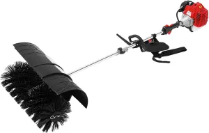 2 in 1 Gas Handheld Sweeper, 52cc 2stroke 2.3hp Lawn Broom with Blower Function, Heavy Duty Leaf Sweeper for Cleaning Up Weeds, Dust, Confetti, Leaves