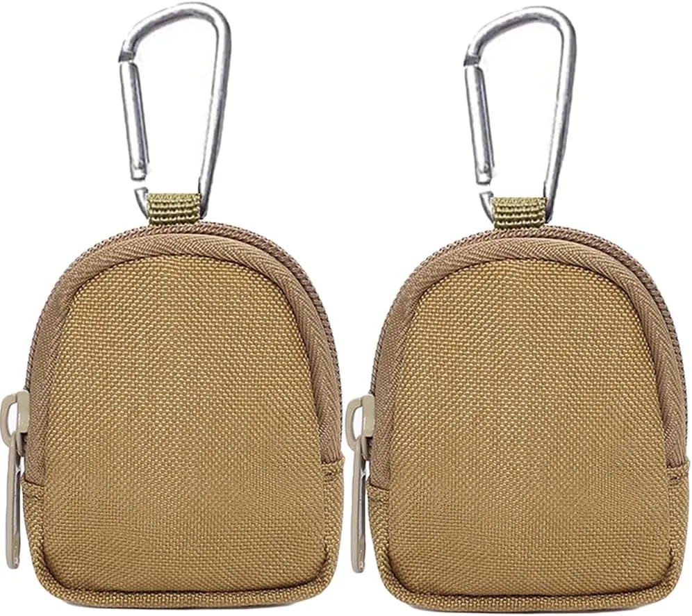 2 Pack Tactical Coin Purse - Military Pocket Keychain Pouch as Mini Tool Organizer Coin Car Key Waist Case Earphone Pack Backpack Accessory Pouch