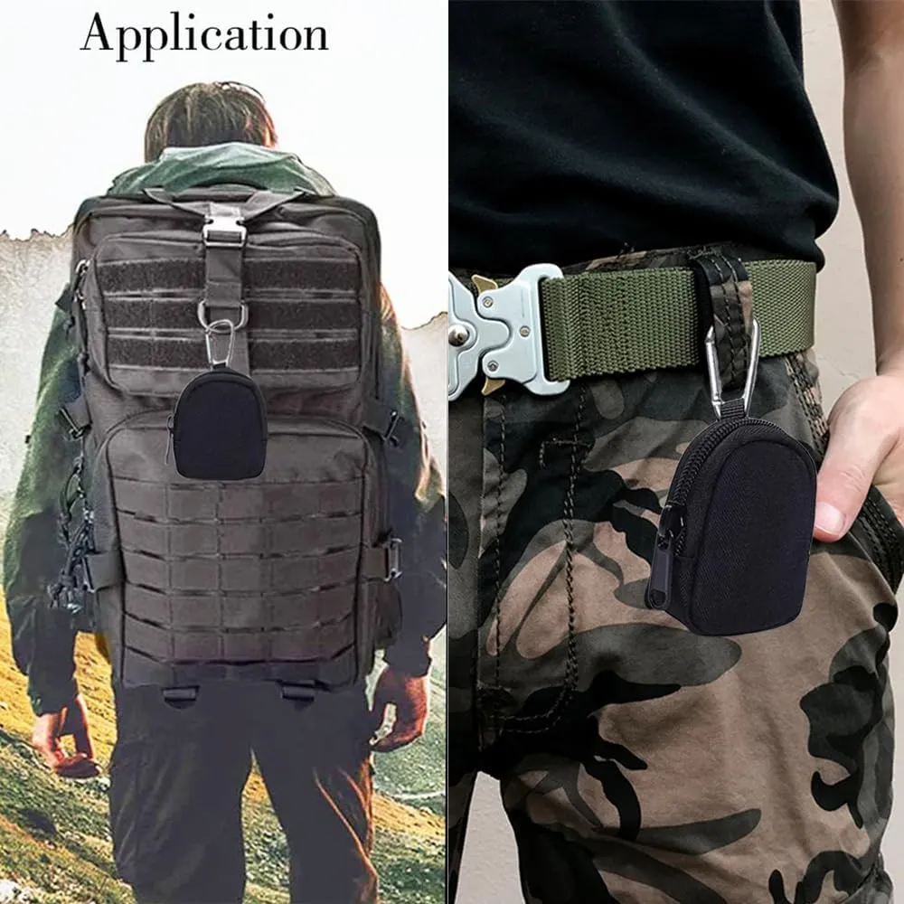 2 Pack Tactical Coin Purse - Military Pocket Keychain Pouch as Mini Tool Organizer Coin Car Key Waist Case Earphone Pack Backpack Accessory Pouch