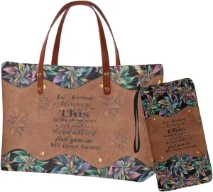2 Pcs Purse and Wallet Set for Women Zipper Large Tote Bag Top Handle Purse with Leather Clutch
