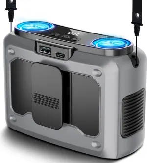 20000mAh Portable Fan,Ture High Speed Dual Motors with 200% Powerful Airflow, Up to 135Hours and Rechargeable Personal Neck Waist HandsFree Wearable Fans for Travel,Camping,Outdoor,Jobsite,Sports,Golf