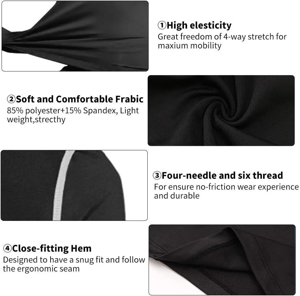 2/3 Pack Women's Long Sleeve Shirts UPF 50  Sun Protection Compression Shirts Dry-Fit Athletic T-Shirts Gym Running Tops