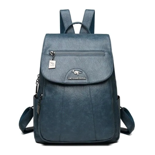 3-in-1 Vintage Backpack Women High Capacity Leather Shoulder Bags Large Capacity Travel Backpack School Bags For Teenage Girls