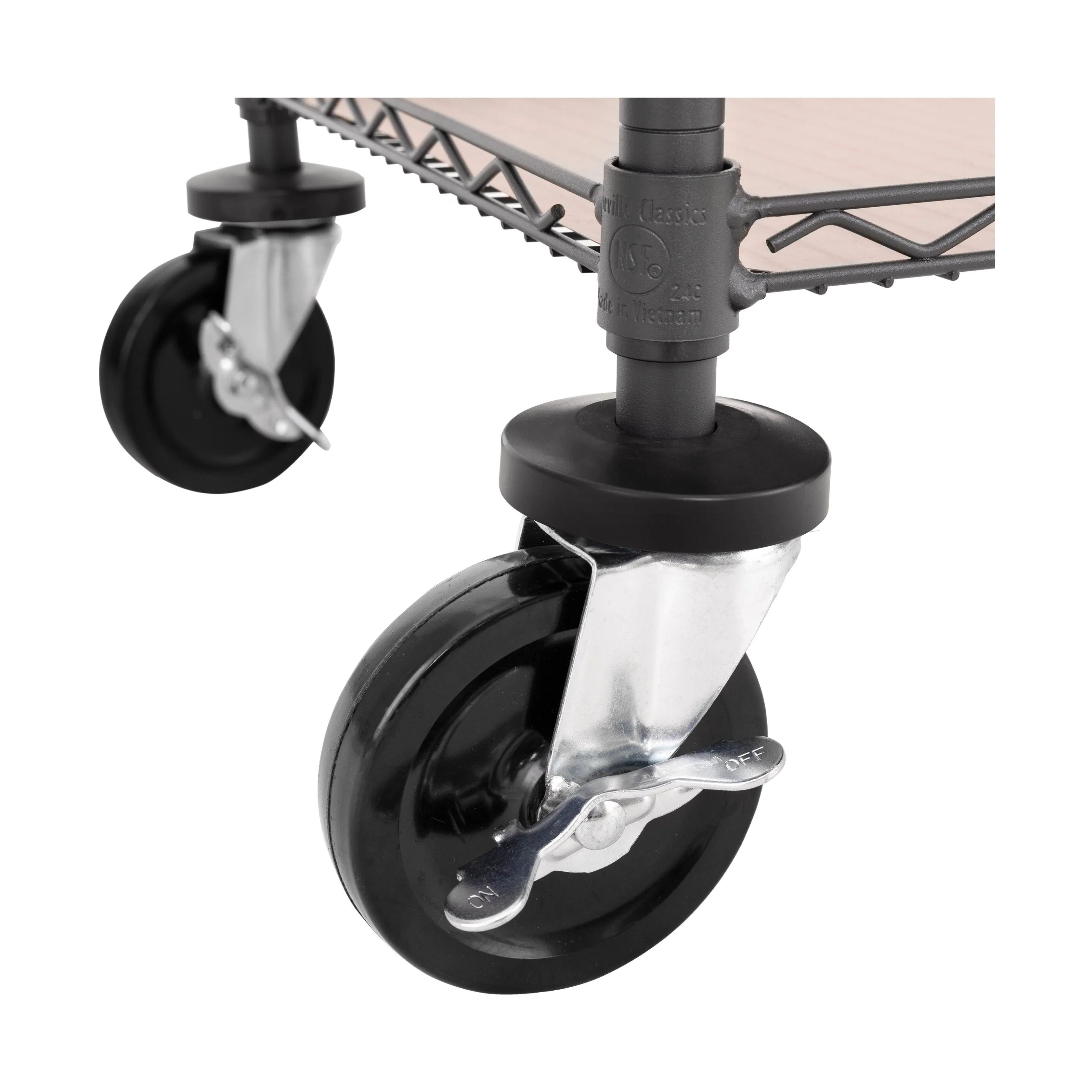 3-Tier NSF Utility Cart with Shelf Liners