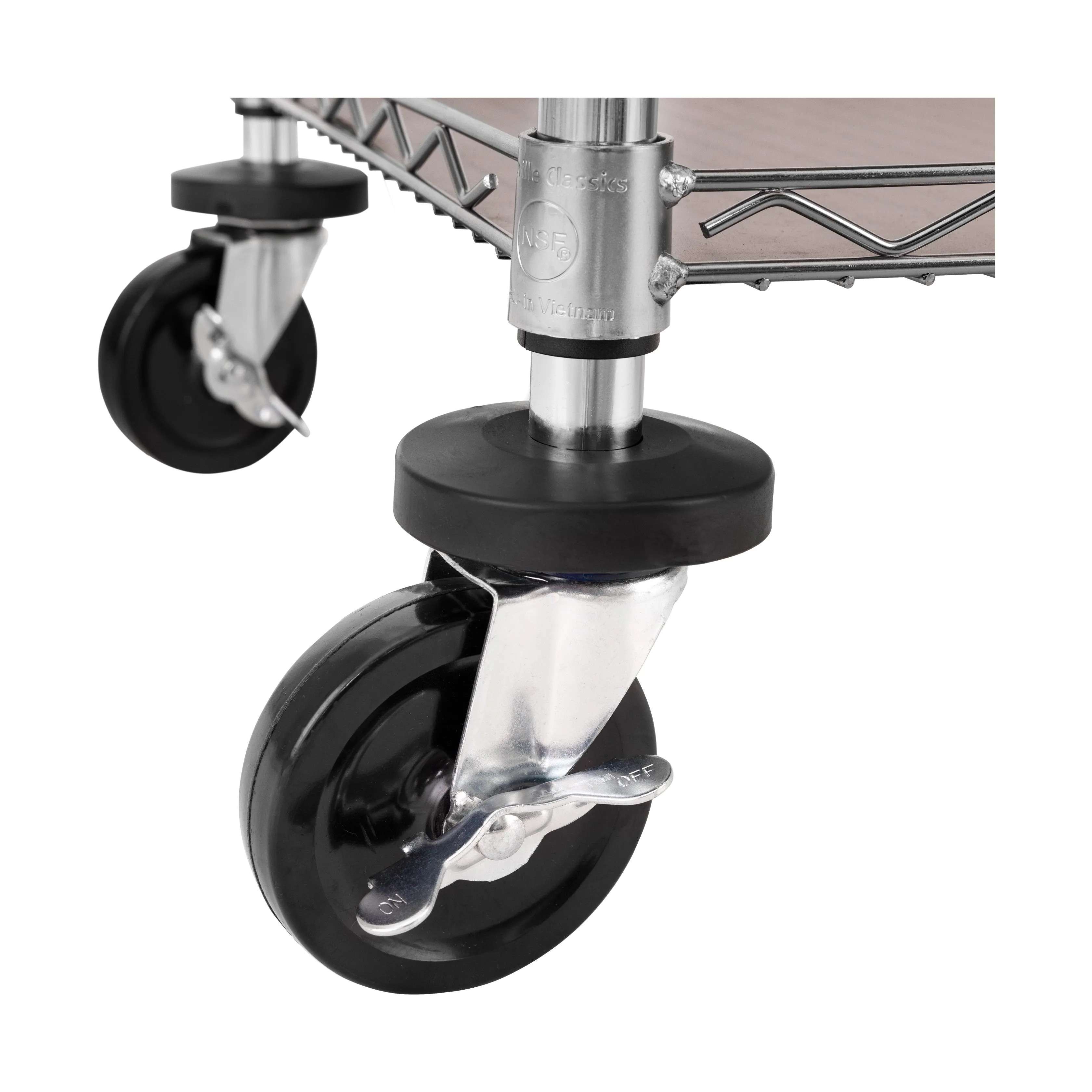 3-Tier NSF Utility Cart with Shelf Liners