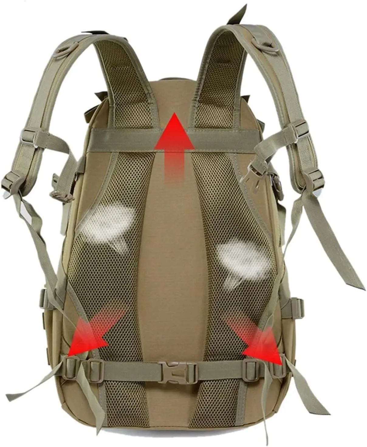 30-40L Camping Backpack Men's Bag Travel Bags Climbing Rucksack Hiking Outdoor Reflective Shoulder Fishing Bag(Style4)