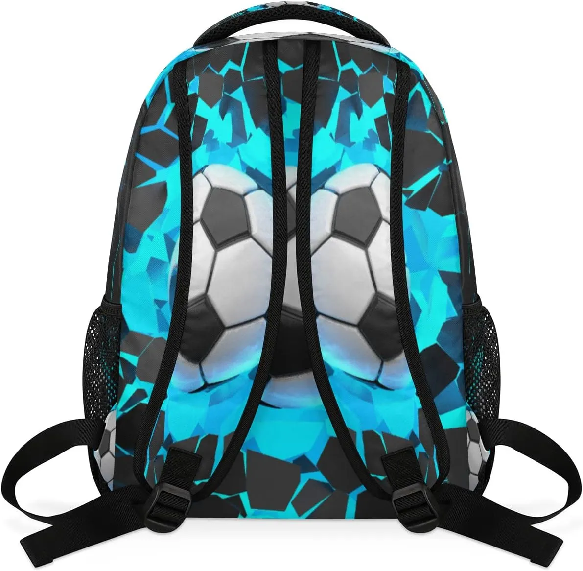 3D Light Wall Football Primary Backpack School Bookbag for Kids Boys Girl,Sport Soccer Travel Laptop Backpacks Book Bag Hiking Camping Daypack,Age 5-10