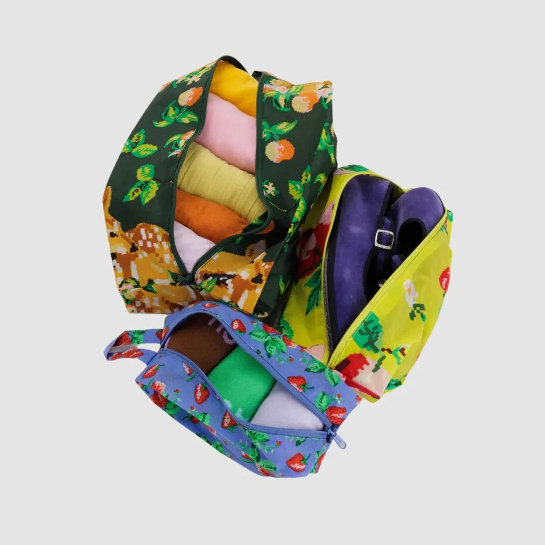 3D Travel Zip Set (Needlepoint Fruit)