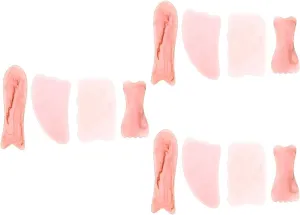3sets Tool Set Resin Massaging Plate Stone Resin Roller for Face Neck 4pcs*3
