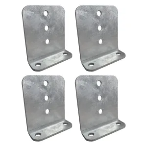 4 Pack 6" Galvanized L-Type Boat Trailer Bunk Bracket, Heavy Duty (4)