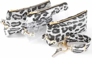4-Piece Wristlet Set - Key Ring Bracelet & 3 Women’s Bags Womens Faux Leather Purses & Handbags Classic Clutch Purse