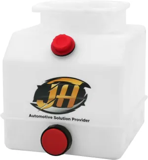 4 Quart Poly Power Unit Reservoir for Hydraulic Systems, Polyethylene Flat Bottom Utility Fluid Tank for Dump Trucks Trailers RVs Boats