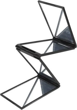 4 Way Mirror, 360 Degree Handheld Makeup Mirror, Desktop Portable Folding Makeup Mirror for Self Help Haircut, Shaving, Makeup