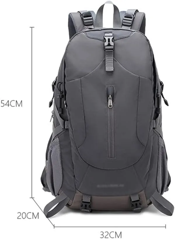 40L Mountaineering Backpack Multi Pocket Outdoor Camping Bag Travel Mountaineering Bag(Argento)