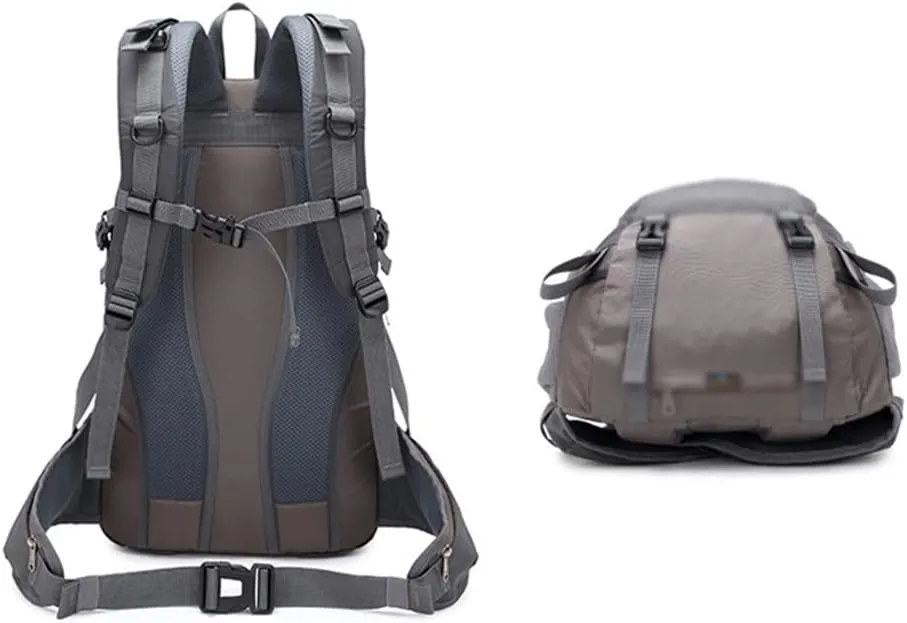 40L Mountaineering Backpack Multi Pocket Outdoor Camping Bag Travel Mountaineering Bag(Argento)