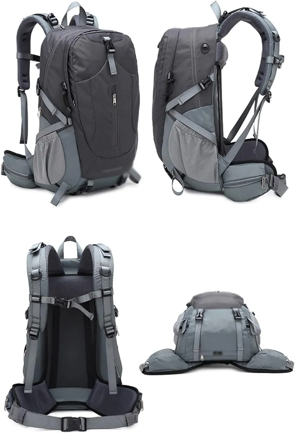 40L Mountaineering Backpack Multi Pocket Outdoor Camping Bag Travel Mountaineering Bag(Argento)
