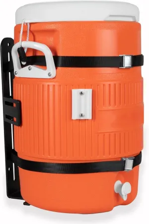 5 Gallon Bucket Holder, 5 Gallon Water Jug Storage Rack for Trucks, UTV, Lawn Care, Landscaping Enclosed Trailer Accessories with Tie Down Mount for Jug, Heavy Duty 6 Gauge Steel