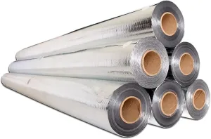 500 sqft (4ft x 125ft) of NASA TECH Commercial Grade Perforated No Tear Green Energy Radiant Barrier Reflective Insulation Attic Foil Roof Attic House Wrap SCIF RIFD