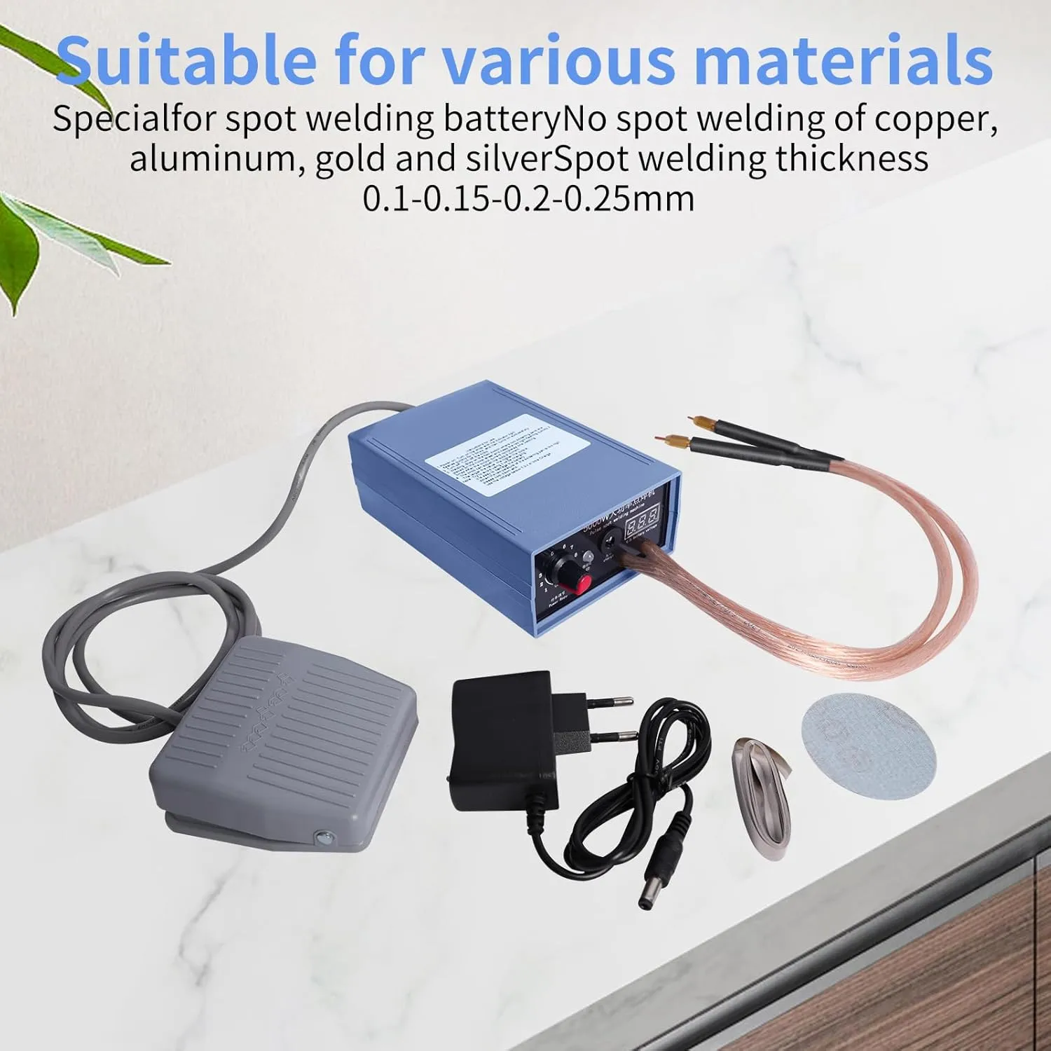 5000W Spot Welder, Handheld Spot Welder, 9-speed Adjustable Mini Battery Spot Welder, Portable Spot Welder DIY Kit with Nickel Strap and Spot Welding Pen for 18650 Battery Pack Welding Tool