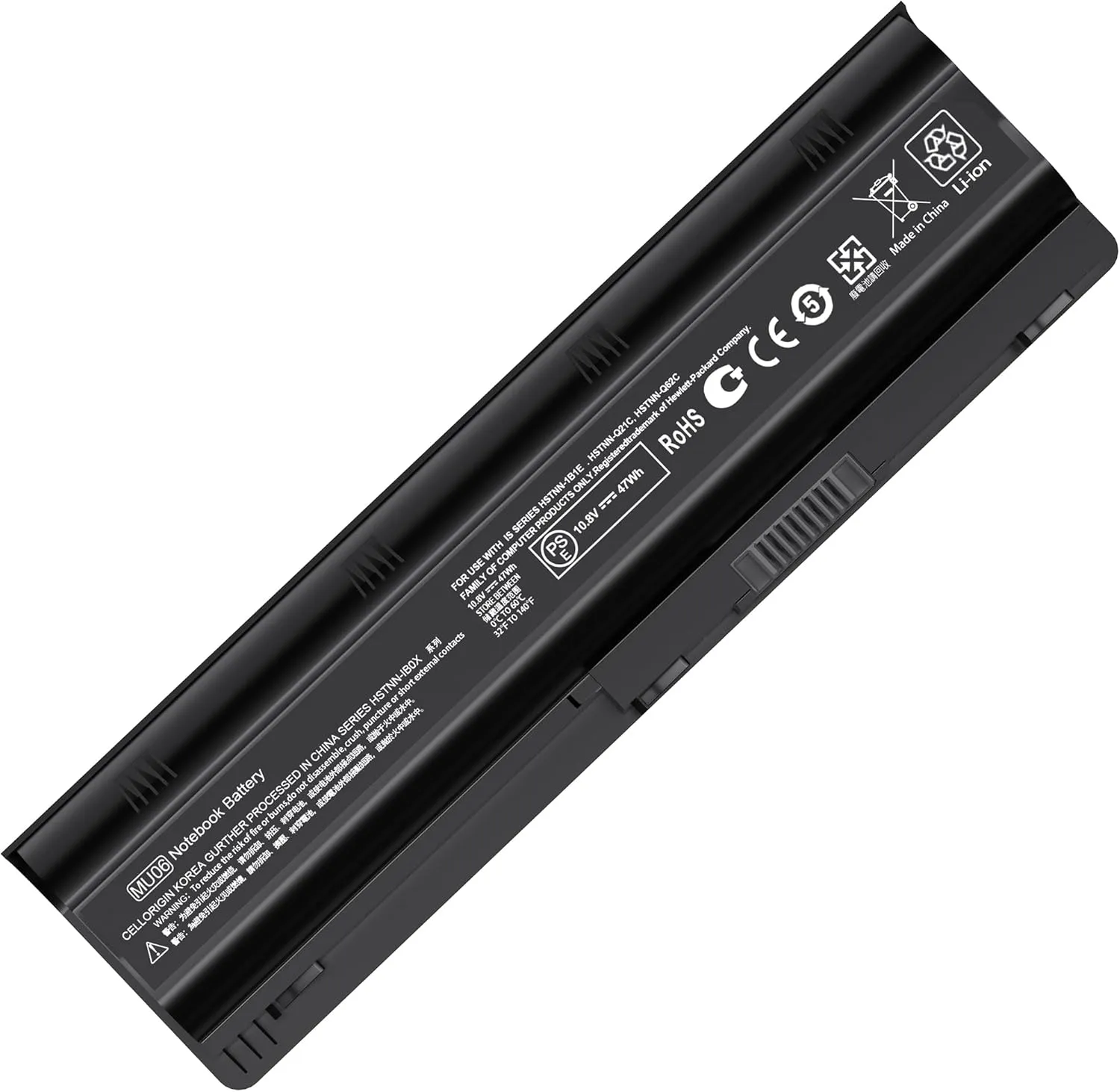593553-001 593554-001 MU06 MU09 Laptop Battery for HP Pavilion G6 G7 G62 G72 G4/2000 Notebook PC/DM4 DV3 DV5 DV6 DV7/Compaq Presario CQ32 CQ42 CQ43 CQ56 CQ57 CQ62 CQ72 435 436[10.8V 5200mAh 6Cell]