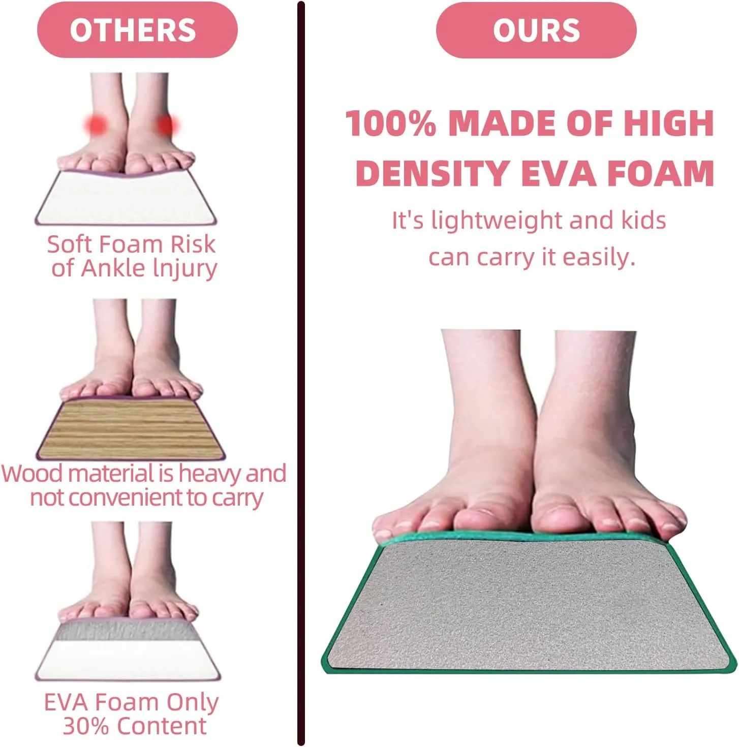 6 FT / 8 FT / 9 FT /10 FT Balance Beam Folding Gymnastics Beam - Extra Firm - PU Leather Cover - Anti Slip Bottom with Carry Bag for Kids/Adults Home Use