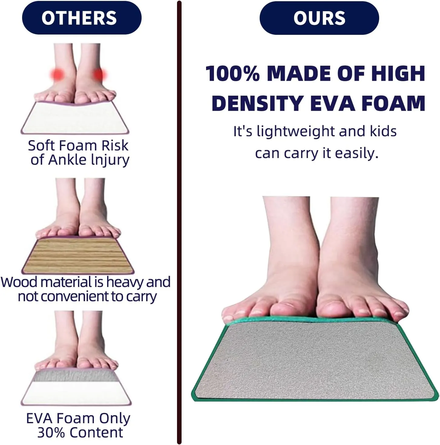6 FT / 8 FT / 9 FT /10 FT Balance Beam Folding Gymnastics Beam - Extra Firm - PU Leather Cover - Anti Slip Bottom with Carry Bag for Kids/Adults Home Use