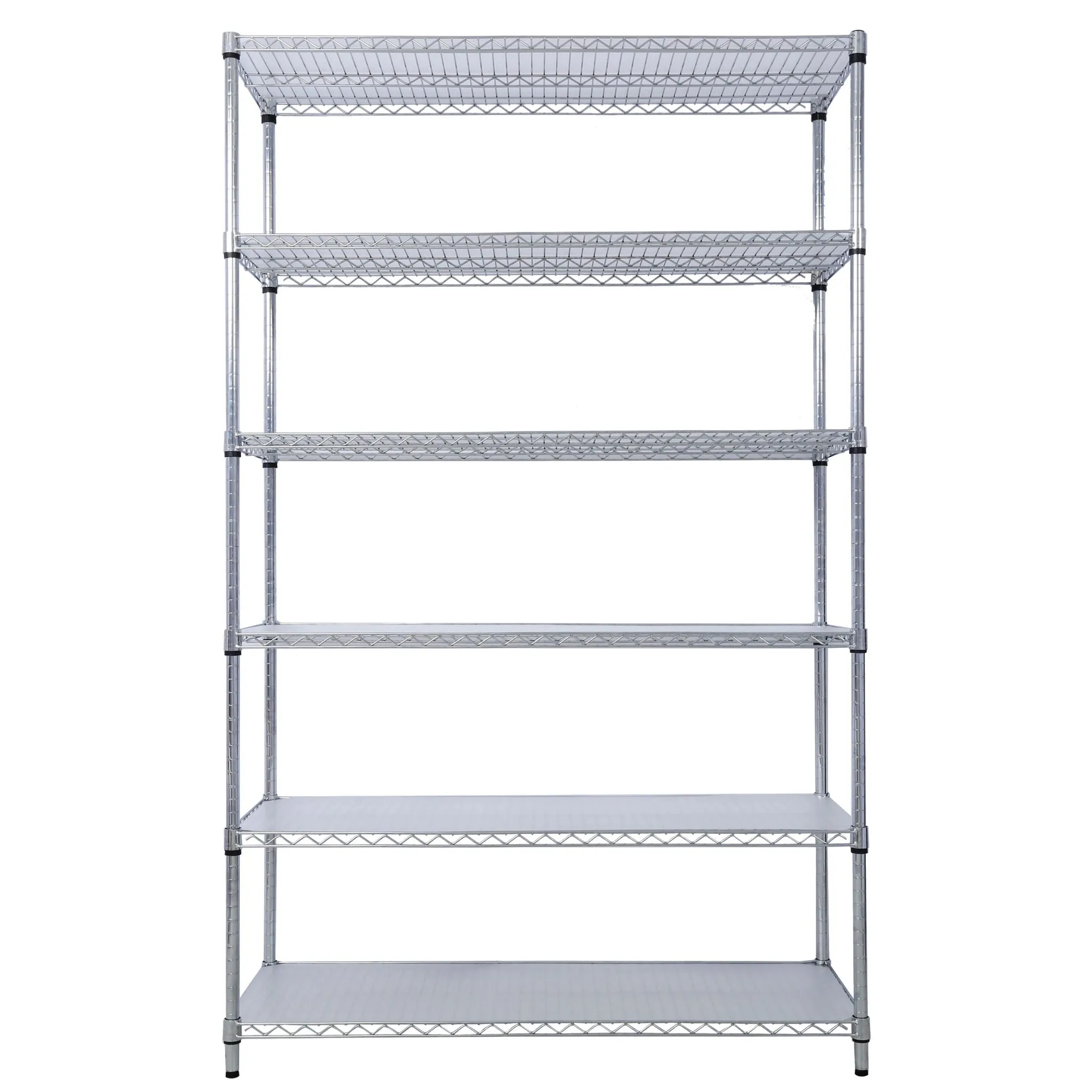 6 Tier 6000Lbs Capacity Nsf Metal Shelf Wire Shelving Unit, Heavy Duty Adjustable Storage Rack With Wheels & Shelf Liners For Commercial Grade Utility Steel Storage Rack