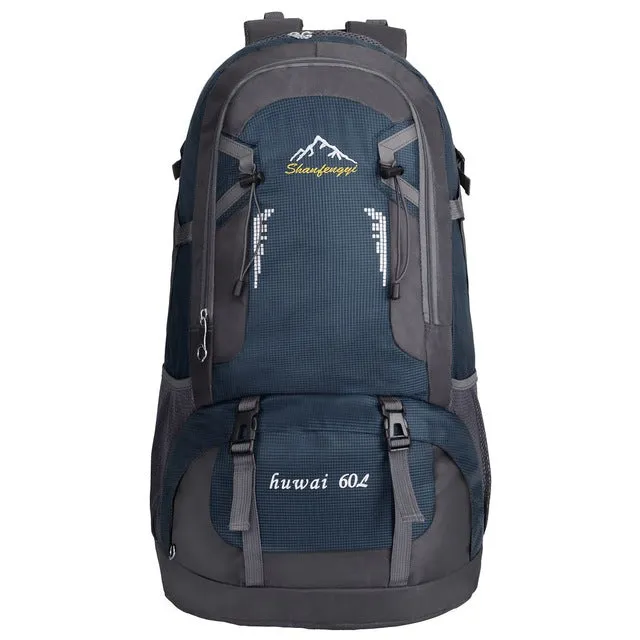 60L Waterproof Outdoor Backpack Sports Bag for Hiking Travel Mountaineering Rock Climbing Trekking Camping