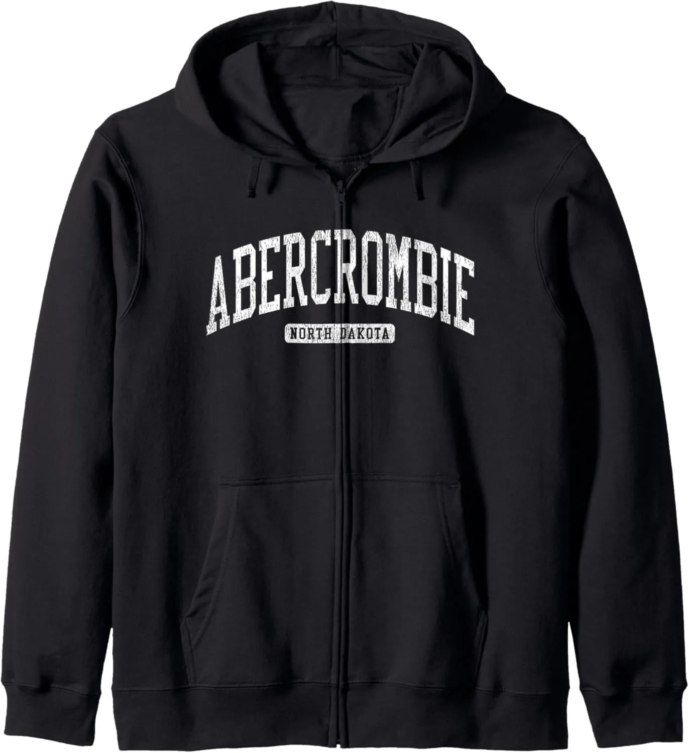Abercrombie North Dakota ND JS03 College University Style Zip Hoodie