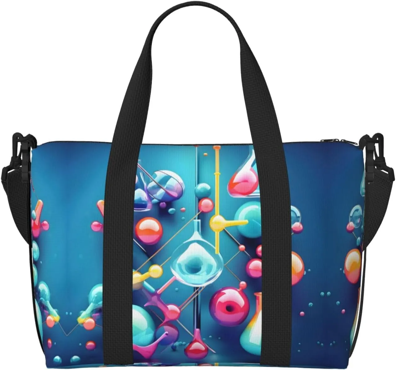 Abstract Science Chemistry Illustration 3d Print Versatile Gym Sports Bag,Companion For Your Journeys And Fitness Routines