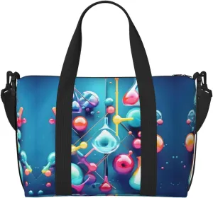 Abstract Science Chemistry Illustration 3d Print Versatile Gym Sports Bag,Companion For Your Journeys And Fitness Routines