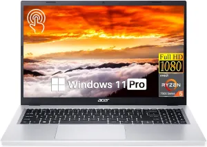 acer Aspire 3 Touchscreen Laptop, 15.6" FHD Display, Windows 11 Pro, AMD Ryzen 5 7520U (Beats i7-1165G7), 16GB DDR5 RAM, 1TB SSD, Wi-Fi 6, HDMI, Business & Student Laptop, Silver