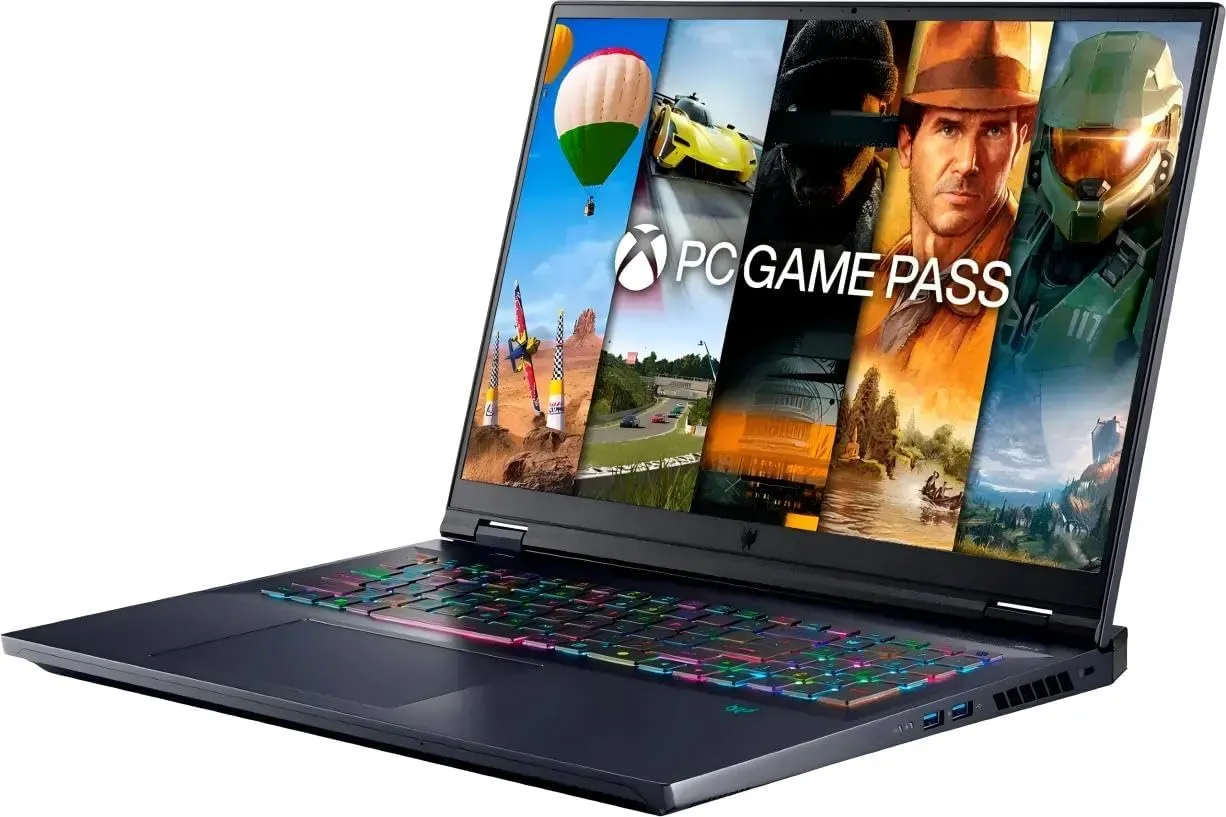acer Predator Helios 18 Gaming Laptop, GeForce RTX 4090,18" 2560 x 1600 IPS 250Hz 1000 nits, Intel 24-Core i9-14900HX, 32 GB DDR5, 1 TB SSD, WiFi 7, Per Key RGB Backlit KB, Win 11 Pro, w/Accessories