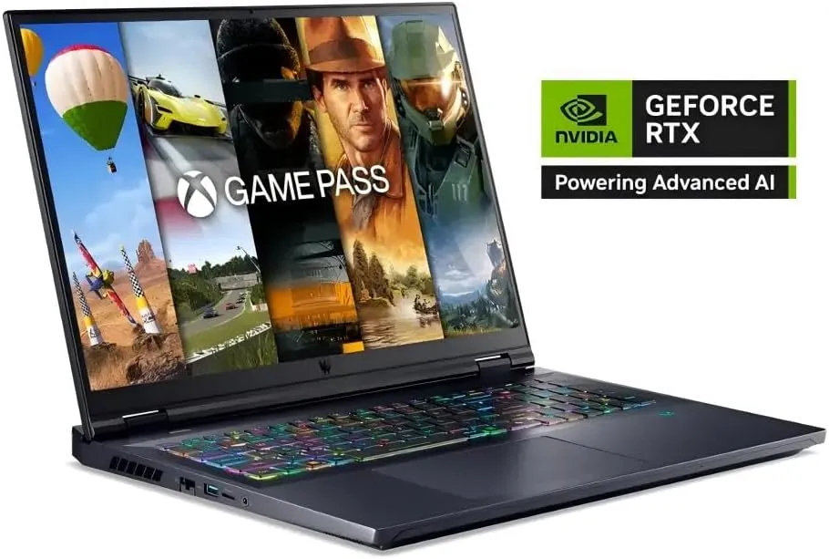 acer Predator Helios 18 Gaming Laptop, GeForce RTX 4090,18" 2560 x 1600 IPS 250Hz 1000 nits, Intel 24-Core i9-14900HX, 32 GB DDR5, 1 TB SSD, WiFi 7, Per Key RGB Backlit KB, Win 11 Pro, w/Accessories