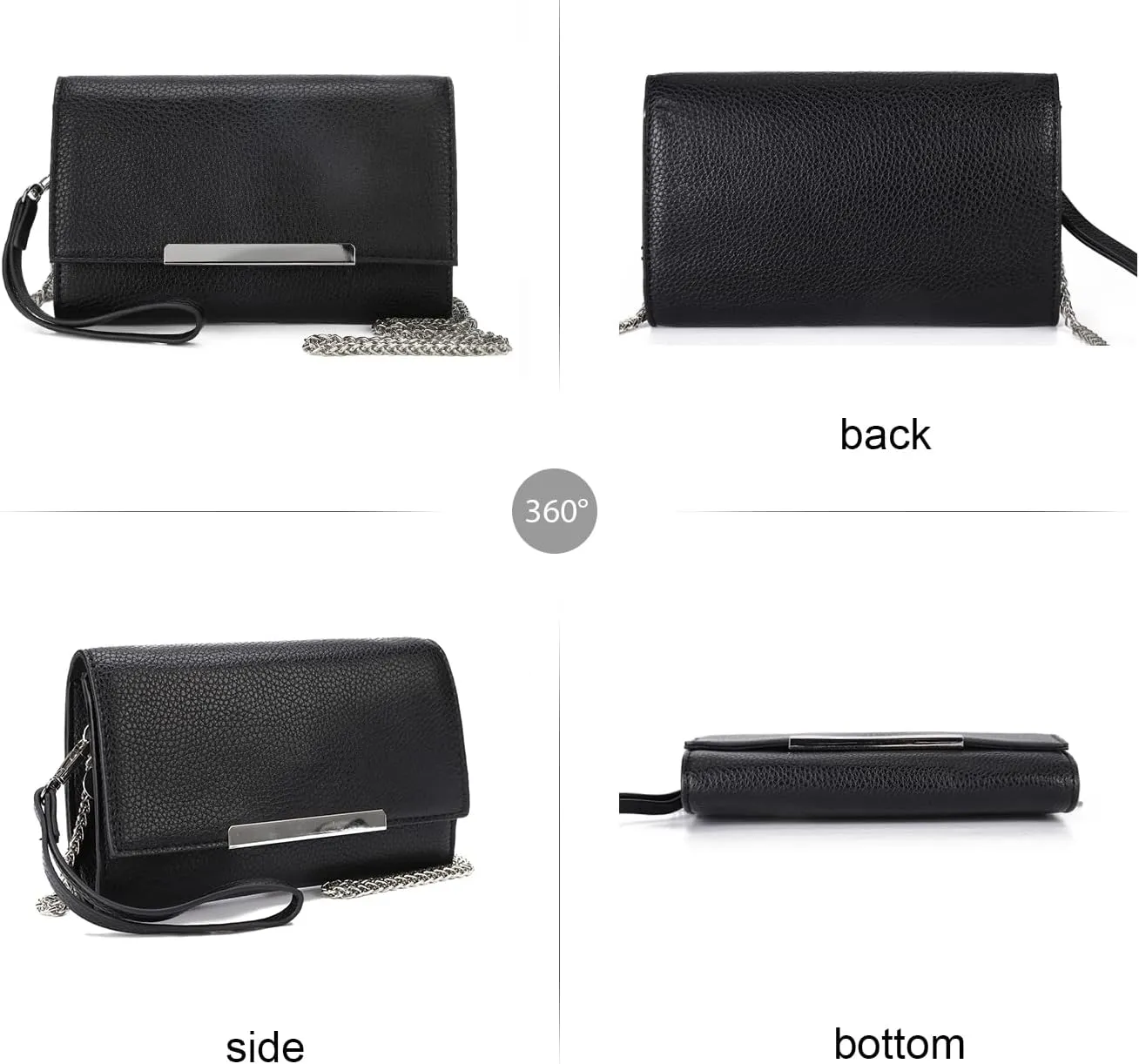 AFKOMST Small Clutch Purses for Women Formal Evening Bag Crossbody and Wristlet Handbags for Party Prom Cocktail Wedding
