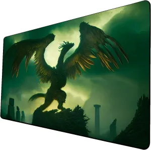 AI Painting TCG Playmat - MTG Trading Card Game Mat, 24x14 Inches Premium MTG Playmat - The Perfect Companion for Intense Card Battles - Fantasy Dark Vampire Lotus-065