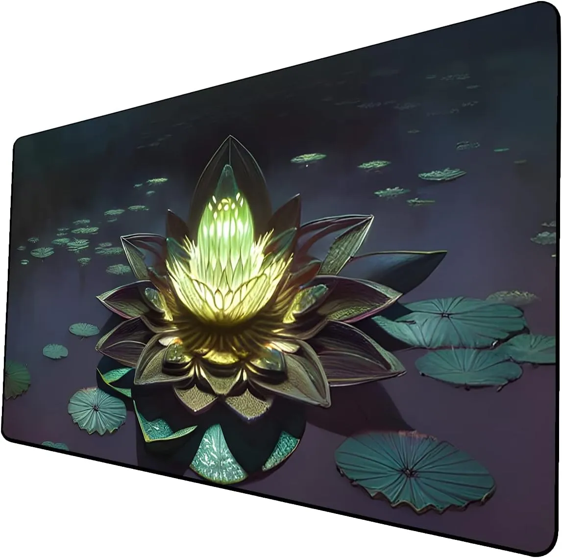 AI Painting TCG Playmat - MTG Trading Card Game Mat, 24x14 Inches Premium MTG Playmat - The Perfect Companion for Intense Card Battles - Fantasy Dark Vampire Lotus-073