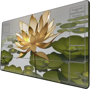 AI Painting TCG Playmat - MTG Trading Card Game Mat with Zone Layout, 24x14 Inches Premium MTG Play Mat - The Perfect Companion for Intense Card Battles - Fantasy Dark Skull Black Lotus 424A340