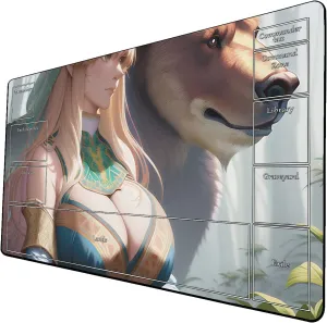 AI Painting TCG Playmat - MTG Trading Card Game Mat with Zone Layout, 24x14 Inches Premium MTG Play Mat - The Perfect Companion for Intense Card Battles - Fantasy Dark Skull Black Lotus 509A250