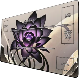 AI Painting TCG Playmat - MTG Trading Card Game Mat with Zones, 24x14 Inches Premium MTG Playmat - The Perfect Companion for Intense Card Battles - Fantasy Dark Vampire Lotus-074