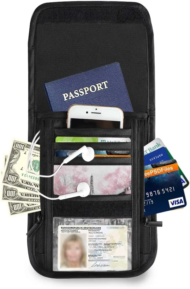 ALAZA Art Paris Eiffel Tower Small Crossbody Wallet Purse Pink Cherry Blossom France Cell Phone Bag Rfid Passport Holder with Credit Card Slots