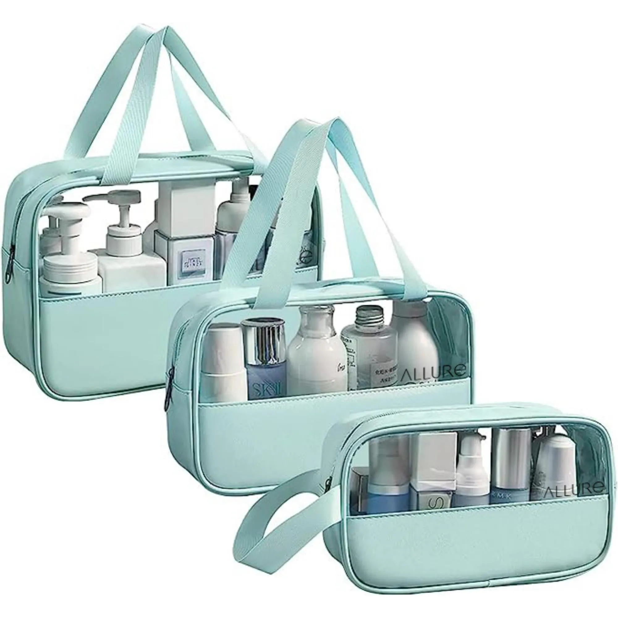 AllureToiletry Bag Green - Pack of 3