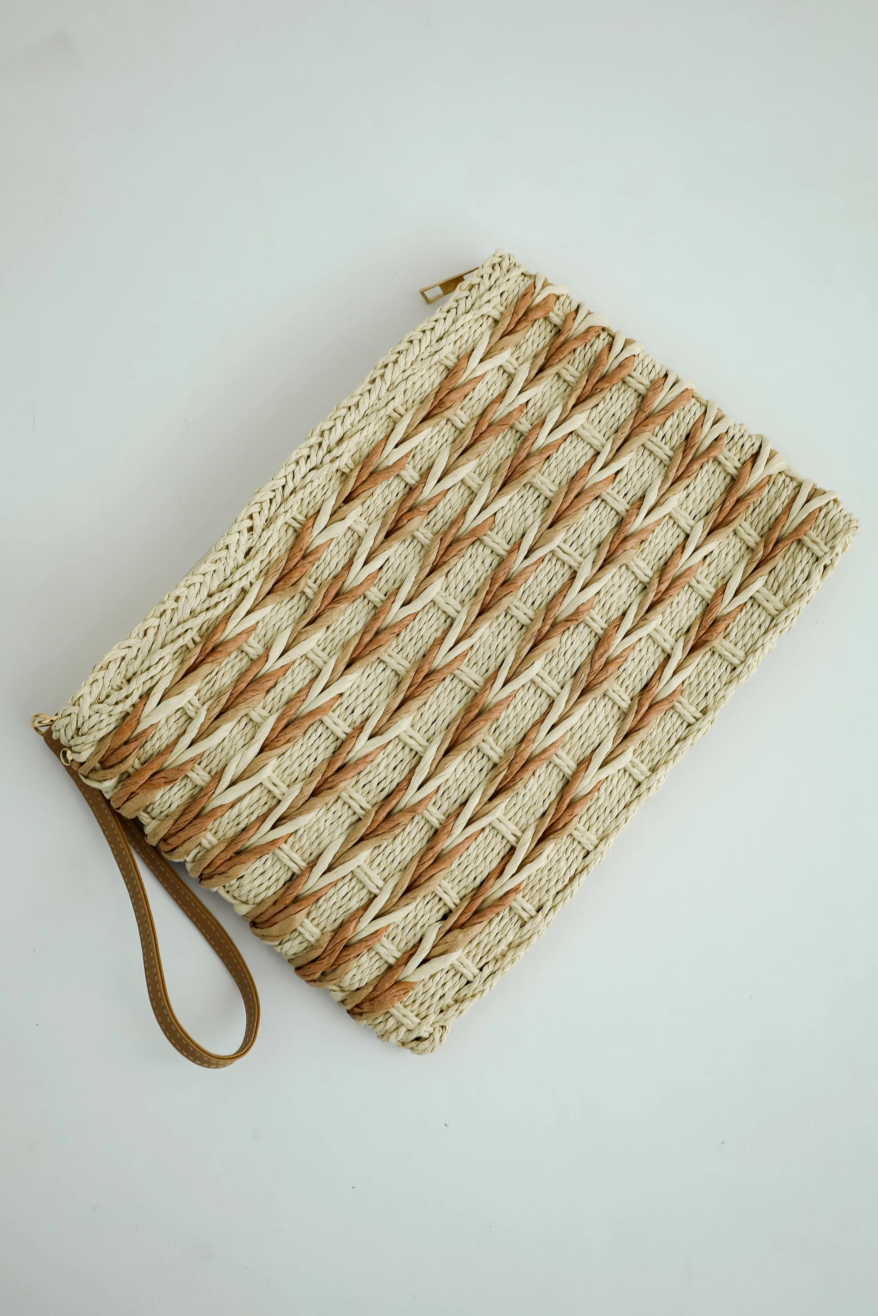 Already There Natural Straw Clutch